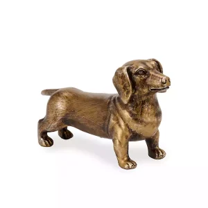 New! Gold Dachshund Figurine