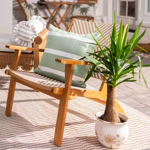 Doorbuster Natural Wood Wicker Outdoor Accent Chair